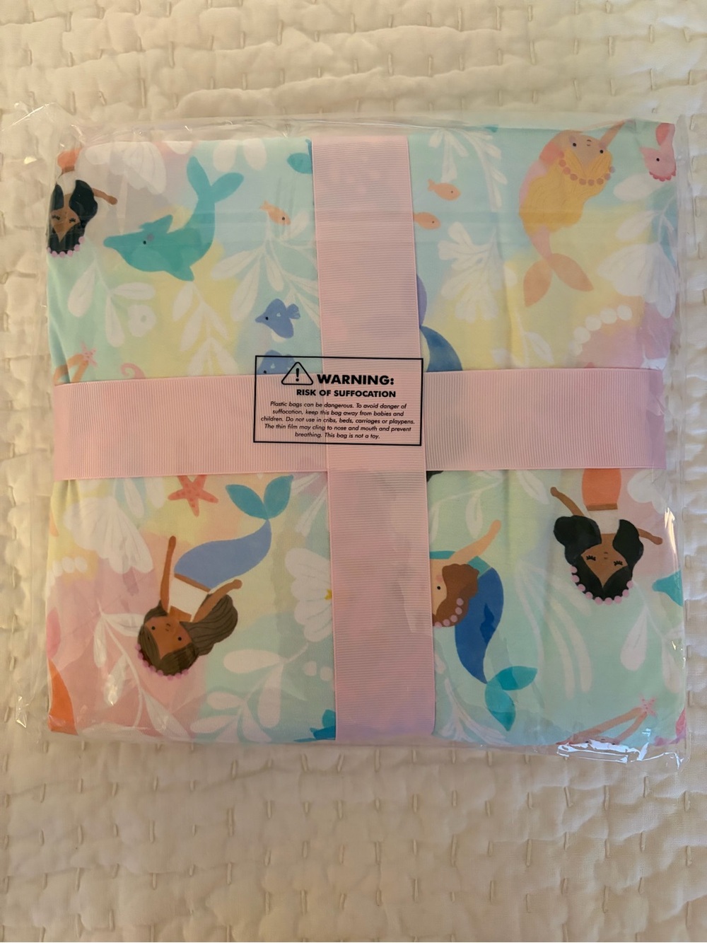 NIB Little Sleepies Large Cloud Blanket in Mystic Mermaids Print - Picture 3 of 3